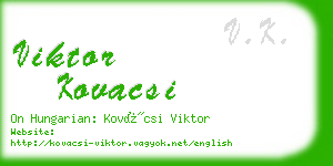 viktor kovacsi business card